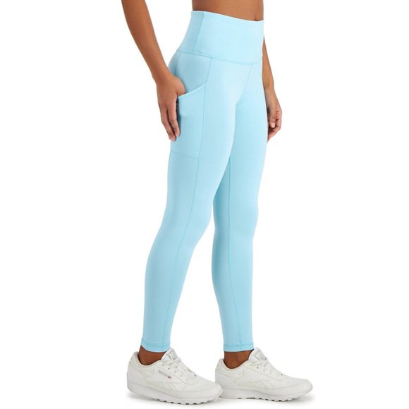 ID Ideology Womens High Waist 7/8 Length Athletic Leggings Pants Light Blue XL - Picture 4 of 5